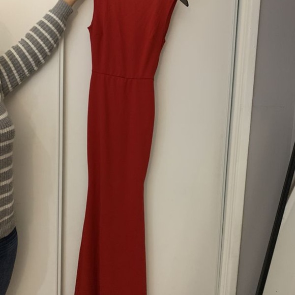 Red Long truffle dress - Picture 4 of 5